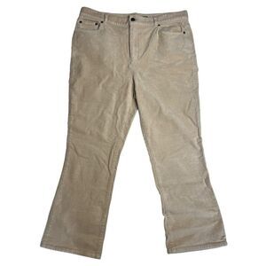 Ralph Lauren Lauren Jeans Co Wide Leg Bootcut Corduroy Jeans Tan Size 14 Petite
